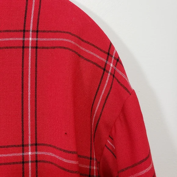 70's Vintage gold label Pendleton plaid button front dress with pockets … - Picture 16 of 16